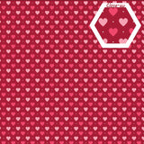 Pink hearts on Red Printed Vinyl