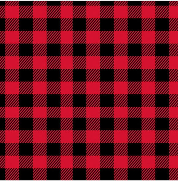 Buffalo Plaid - red & black printed vinyl