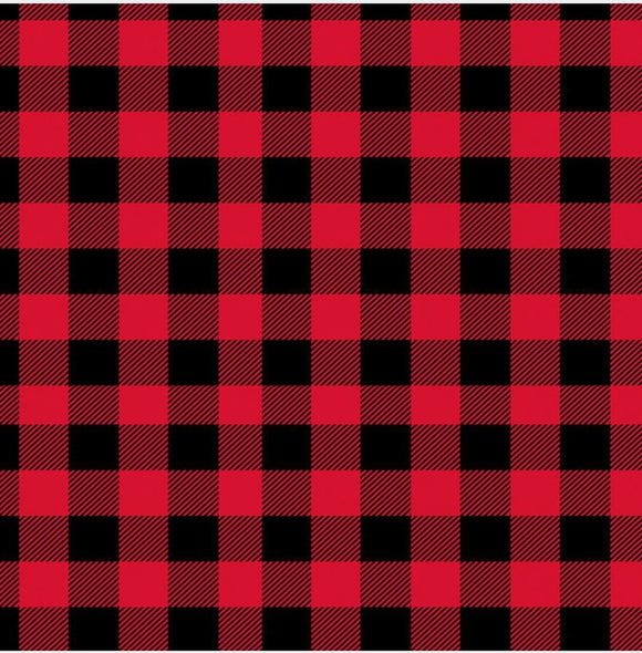 Buffalo Plaid - red & black printed vinyl