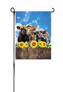 Cows & Sunflowers Garden Flag