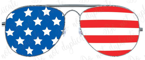 USA Sunglasses Vinyl Heat Transfer