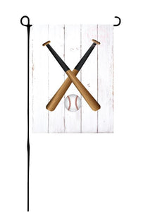 Baseball Bats & Ball Garden Flag