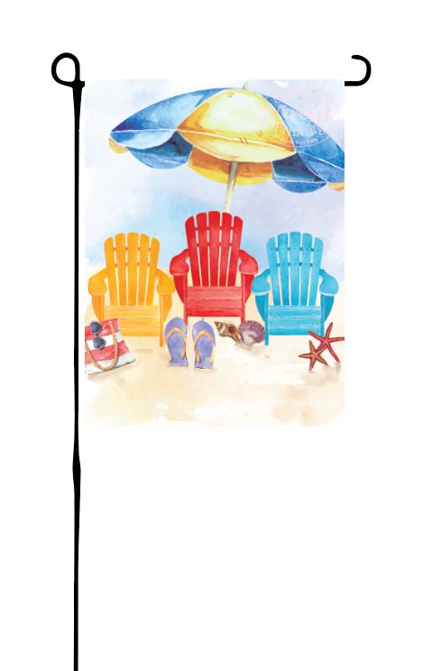 Beach Chairs Garden Flag