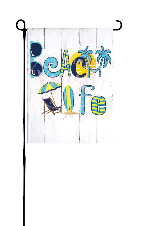 Beach Life Garden Flag