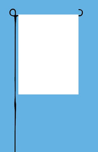 Blank White Garden Flag