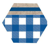 Blue Buffalo Plaid & Burlap Garden Flag