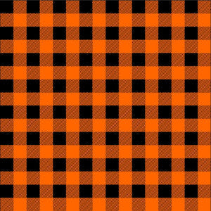Buffalo Plaid - orange & black printed vinyl