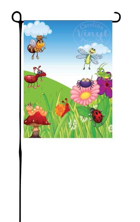 Cute Bugs Grandparent Garden Flag
