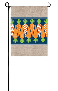 Carrots on Navy Garden Flag