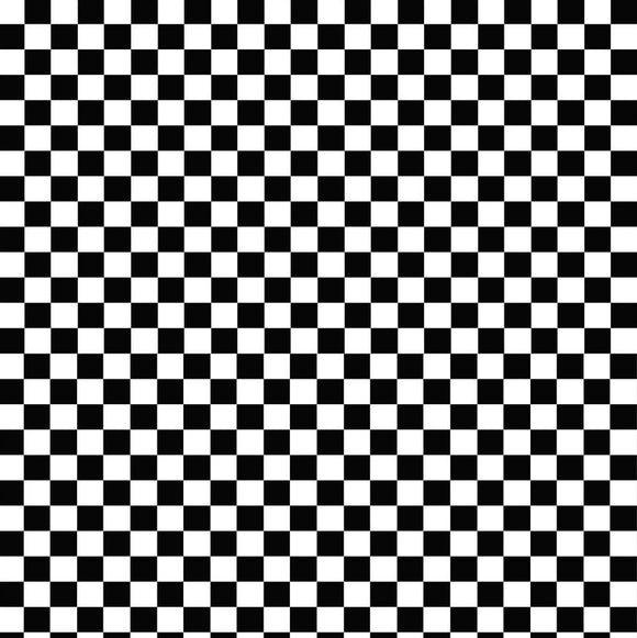 Black & White Checker Printed Vinyl