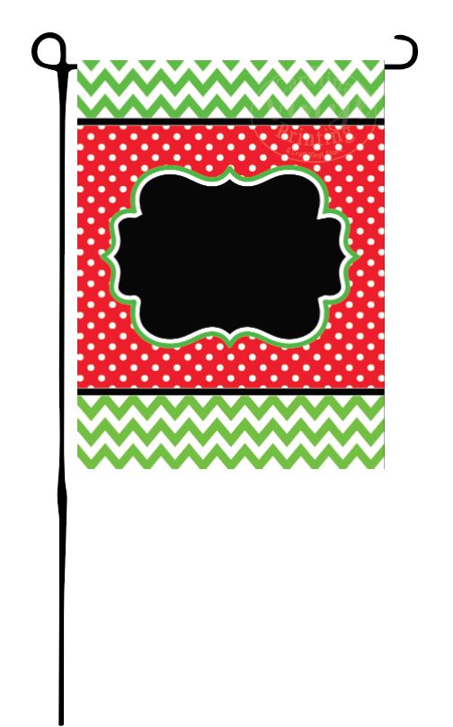 Christmas Chevron Garden Flag