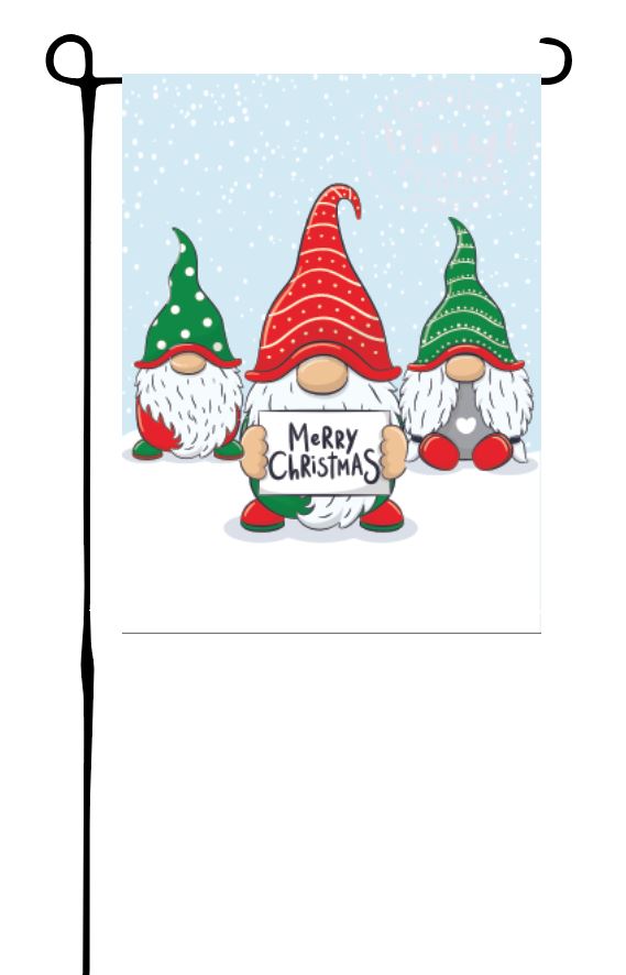 Christmas Gnomes Garden Flag
