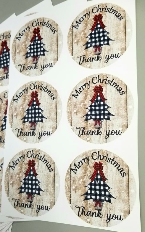 Christmas Thank You Stickers