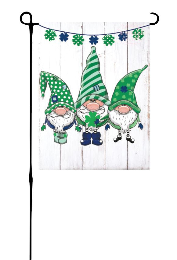 Clover Gnomes Garden Flag