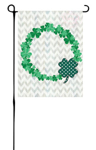 Clover Wreath Garden Flag