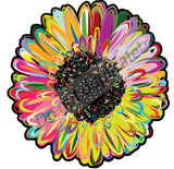 Colorful Flower Vinyl Heat Transfer