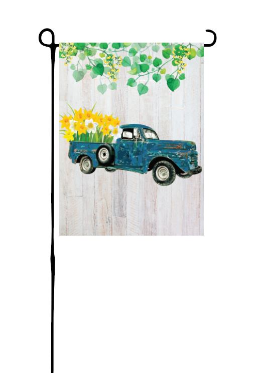 Daffodil Truck Garden Flag
