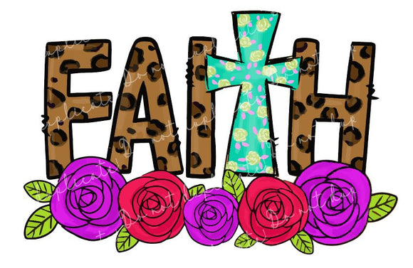 FAITH Cross Vinyl Heat Transfer