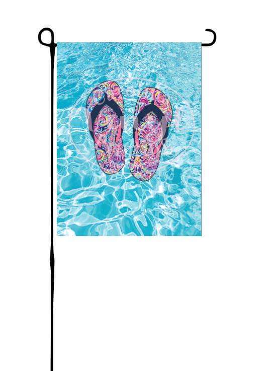 Flip Flops on Pool Garden Flag