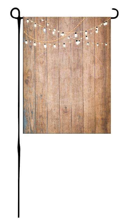Wood background with lights