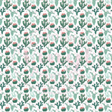 Cactus on White Printed Vinyl