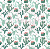 Cactus on White Printed Vinyl