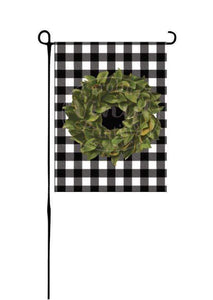 Magnolia Wreath on Buffalo Plaid
