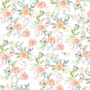 Peachy Pink Roses Printed Vinyl