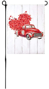 Valentine's Truck Garden Flag