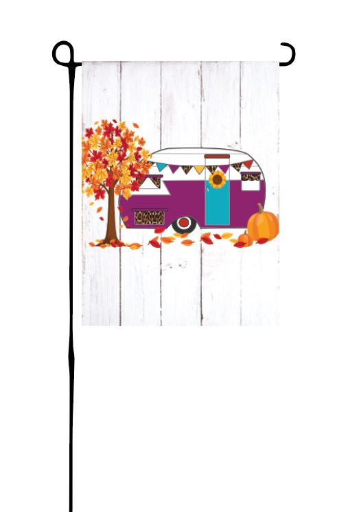 Fall Camper Garden Flag