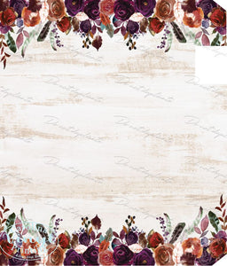 Fall Roses & Feathers Mailbox Cover