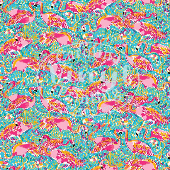 LP Flamingos Printed Vinyl