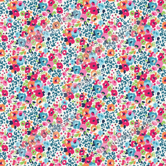Floral Leopard/Cheetah Printed Vinyl