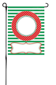 Christmas Stripes & Dots Garden Flag