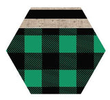Green Buffalo Plaid & Burlap Garden Flag