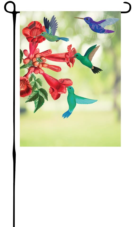 Hummingbird Garden Flag