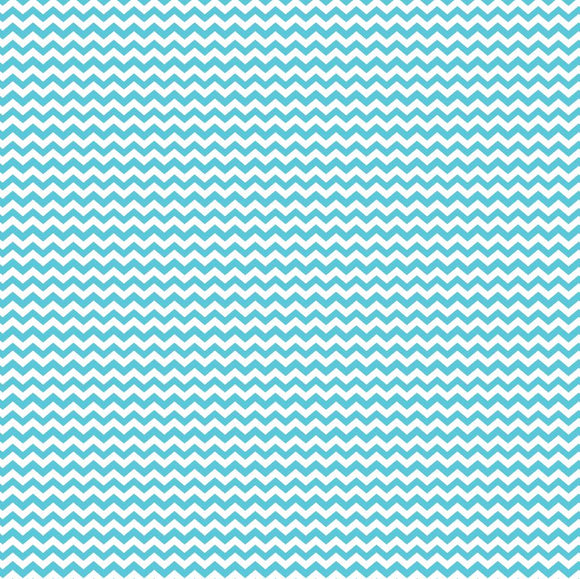 Island Blue Mini Chevron Printed Vinyl