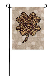 Leopard Clover Garden Flag