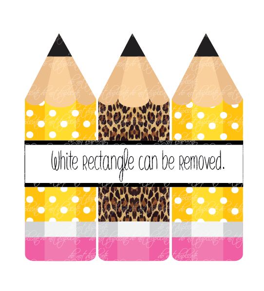 Leopard & Polka Dot Pencils Heat Transfer