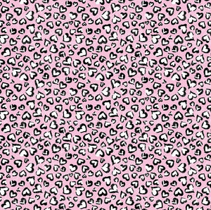 Leopard Heart pink Printed Vinyl