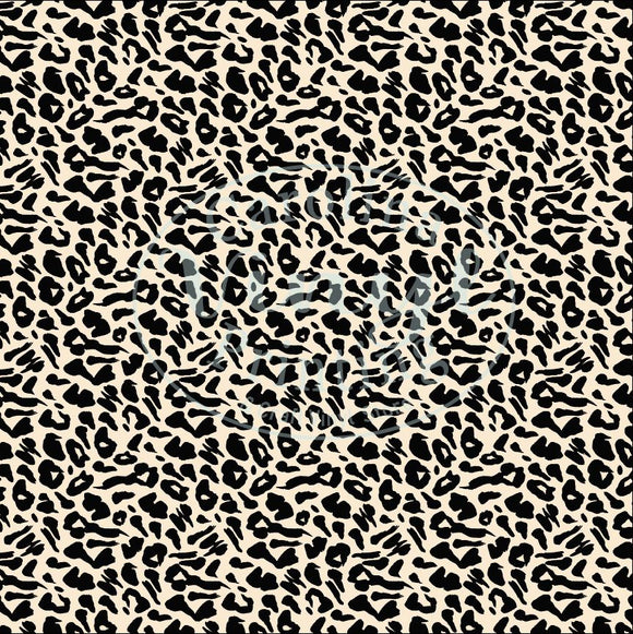 Leopard/Cheetah Cream & Black Printed Vinyl