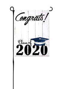 Class of 2020 - Navy & White - Garden Flag