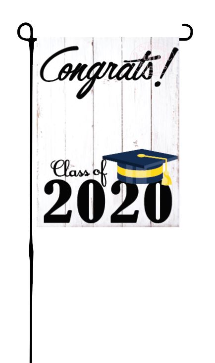 Class of 2020 - Navy & Yellow - Garden Flag