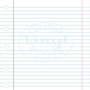 Notebook Paper Printed Vinyl