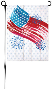 Painted American Flag Garden Flag