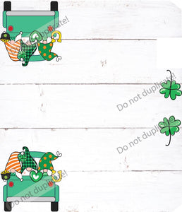 St. Patrick's Day Gnomes in Truck Magnetic Mailbox Cover