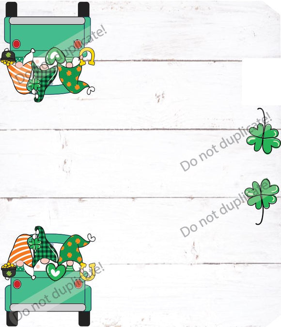 St. Patrick's Day Gnomes in Truck Magnetic Mailbox Cover