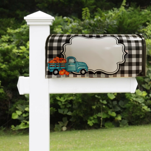Pumpkin Truck Mailbox Cover