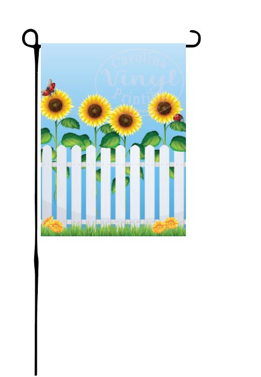 Grandparent Picket Fence Garden Flag