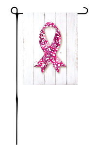 Breast Cancer Multi Ribbon Garden Flag